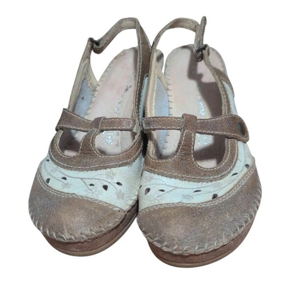 Mary Jane Sling Back Shoe with 2 in Heel Open Back with Heel Strap Comfy Slip on - Picture 3 of 6